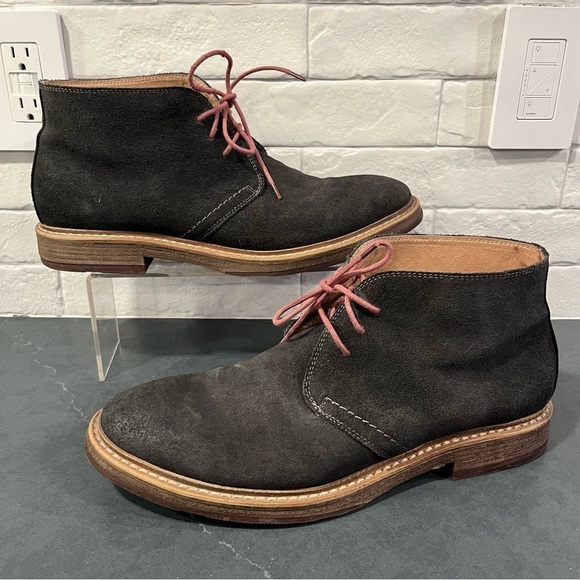 1901 Canyon chukka boots sz 12 gray suede red laces - Picture 12 of 15